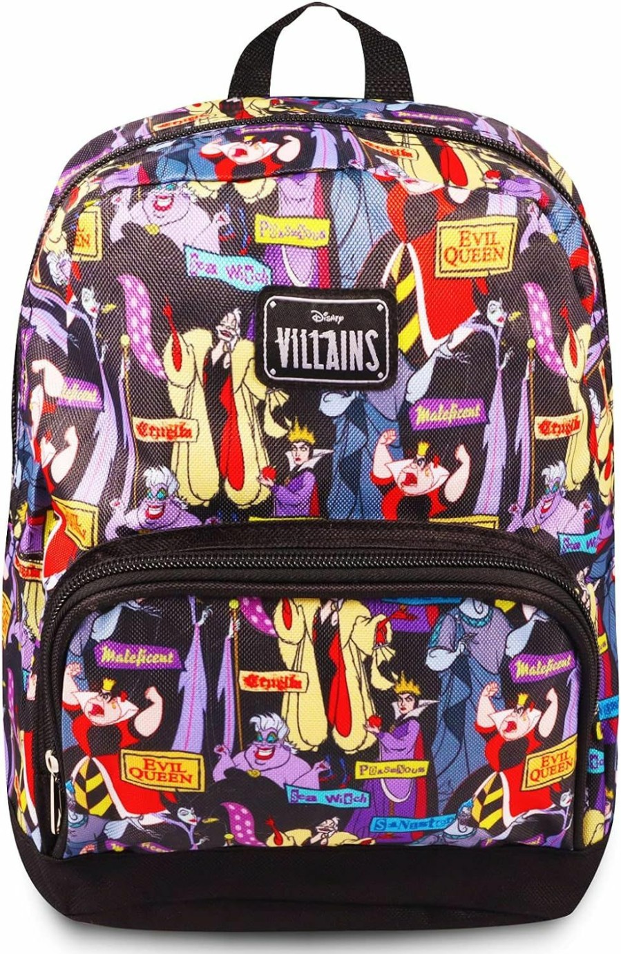 Backpack Handbags | Fast Forward New York Fast Forward New York Disney Villains Mini Backpack For Women -- Canvas Disney Villains Backpack Purse Shoulder Bag For Adults, Teens, Disney Villains Backpack For Women