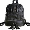 Backpack Handbags | AlwaySky Alwaysky Women Skull Backpack Rivet Studded Fashion Daypack Gothic Purse Tassel Zipper (Slivet Round Rivet)