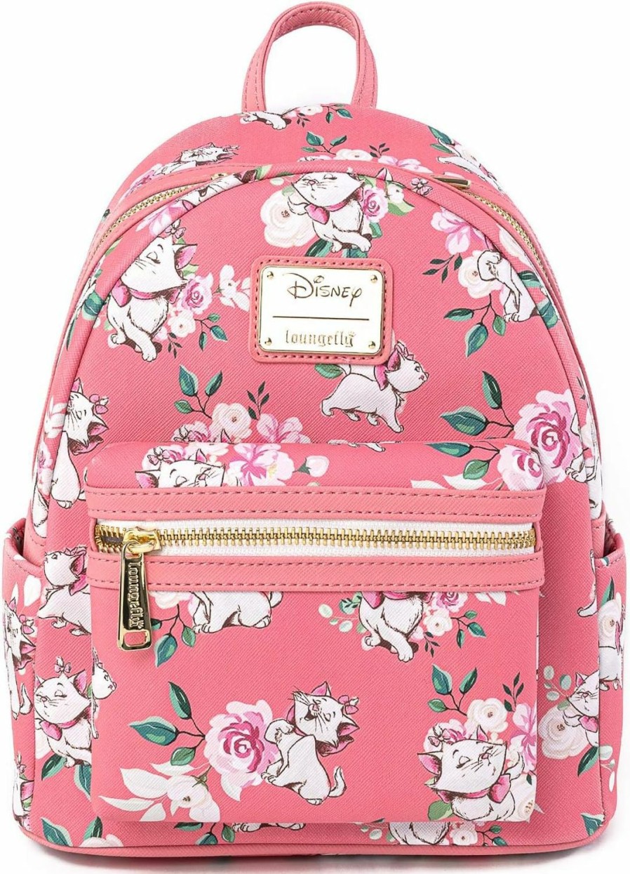 Backpack Handbags | Loungefly Loungefly Disney The Aristocats Marie Pink Floral Allover-Print Mini Fashion Handbag Backpack Wdbk1287