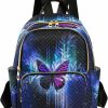 Backpack Handbags | Exnundod Exnundod Backpack Purse For Women Fantasy Butterfly Purple, Mini Fashion Backpack Sparkling Leaf Insect Lightweight Casual Daypack Shoulder Bag Travel Backpack, Small