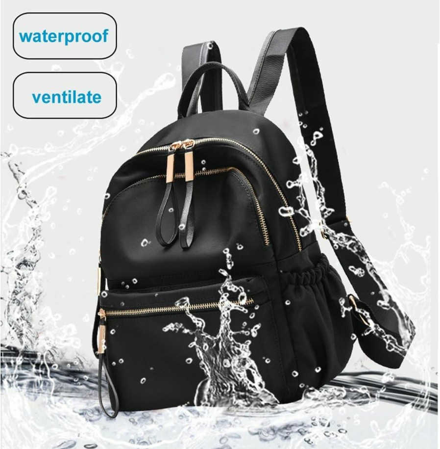 Backpack Handbags | Wraifa Wraifa Small Backpack Purse For Women Waterproof Nylon Anti-Theft Rucksack Lightweight Shoulder Bag Travel Daypack