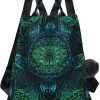 Backpack Handbags | ALAZA Alaza Sea Turtlelotuses Mandala Boho Outdoor Backpack Bags For Woman Ladies