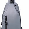 Backpack Handbags | QoPiufly Qopiufly Water-Proof Large Chest Bag Crossbody Backpack Shoulder Bag Daypack Uni Anti-Theft Travel, Grey