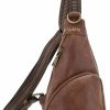 Backpack Handbags | Liz Soto Liz Soto Lori Sling Bag For Women - Chest Bag For Women, Vegan Leather Travel Sling Bag, Small Sling Backpack Purse