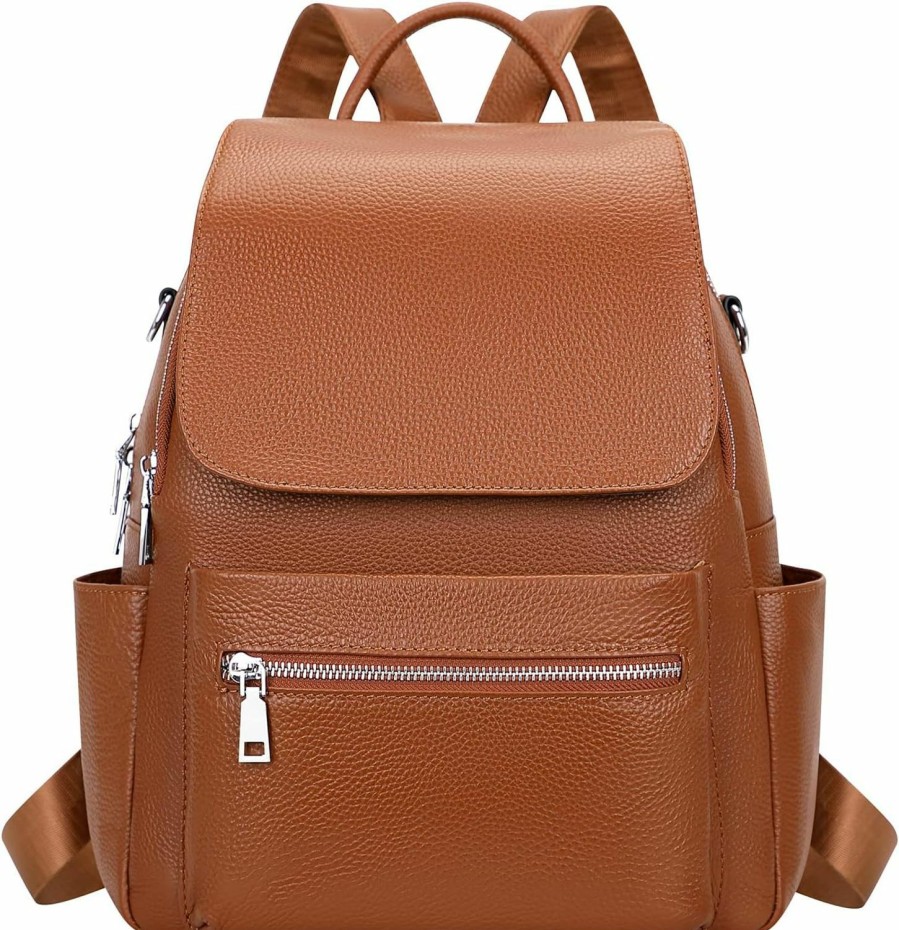 Backpack Handbags | ALTOSY Altosy Genuine Leather Backpack Purse For Women Convertible Shoulder Bag Fashion Rucksack Backpack With Flap(A138 Brown)