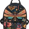 Backpack Handbags | Rweroyiu Rweroyiu Tropical Hibiscus Mini Backpack For Women Girls Pu Leather Backpack Purse For Women Fashion Multipurpose Design Tote Handbag Ladies Shoulder Bags Travel Daypack Back Pack