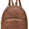 Backpack Handbags | Cnoles Cnoles Small Backpack Purse For Women Vegan Leather Mini Travel Backpack Fashion Casual Travel Shoulder Bag (Brown)