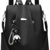 Backpack Handbags | Eshow Eshow Backpack Purse For Women, Black Anti-Theft Backpack Purse Daily Shoulder Bag For Travel, Casual Daypack Lightweight Waterproof Black Purse