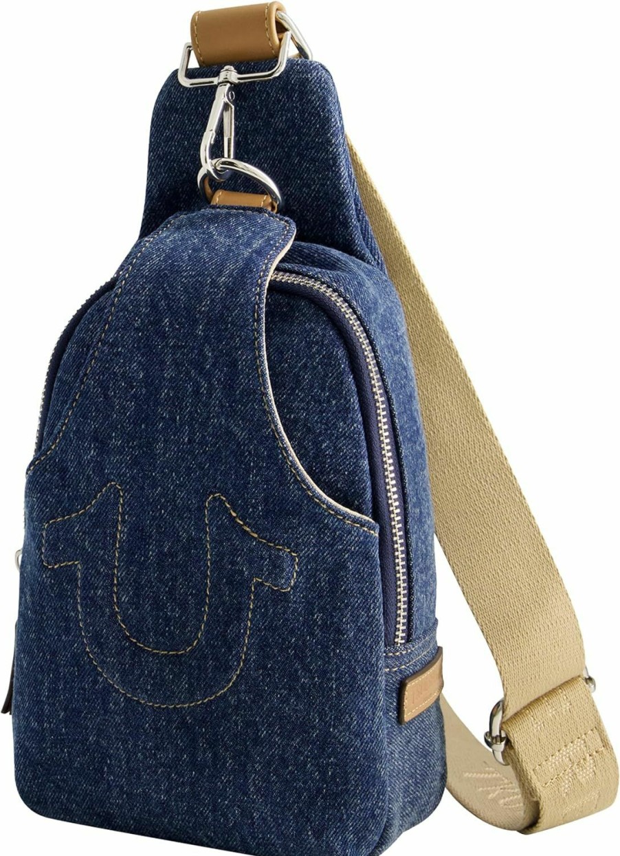 Backpack Handbags | True Religion True Religion Women'S Sling Bag, Small Travel Backpack With Adjustable Shoulder Crossbody Strap, Dark Denim