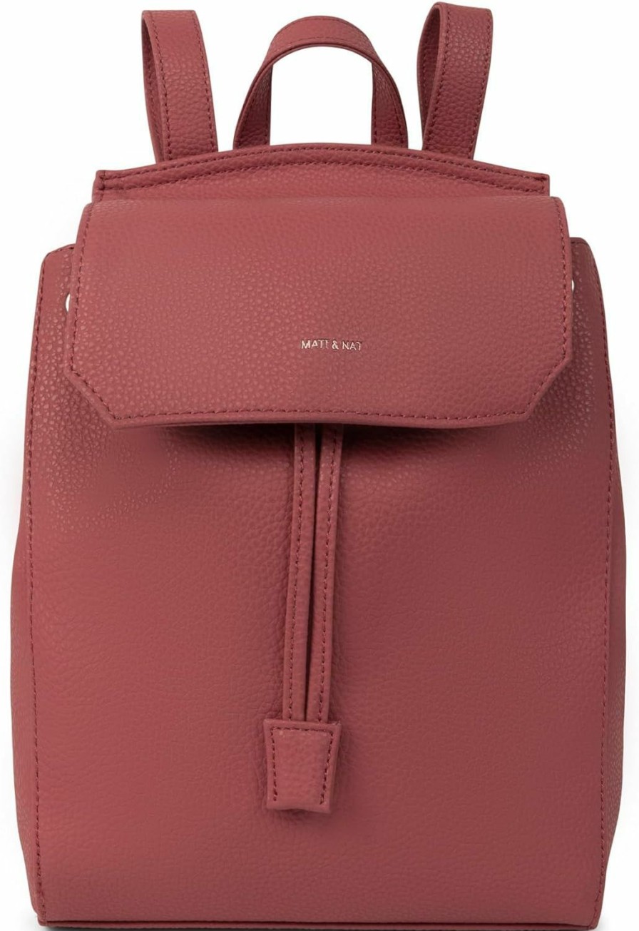 Backpack Handbags | Matt & Nat Matt & Nat Vegan Handbags, Mumbai Backpack, Lychee (Red) - Designer Purses & Bags, Men & Women, Cruelty-Free, Animal Free