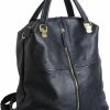 Backpack Handbags | Alice Fan Alice Fan Cowhide Genuine Leather Backpack For Women Shoulder Bag Black Leather Travel Bag