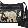 Backpack Handbags | WONSHREE Wonshree Crossbody Bag For Women, Nylon Shoulder Bags Multi-Pocket Purse And Handbag Small Boho Elephant Daypack Backpack Lightweight Travel Messenger Bag