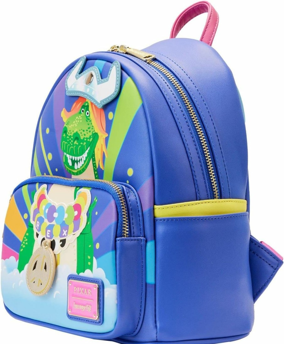 Backpack Handbags | Loungefly Loungefly Disney Pixar Toy Story Partysaurus Rex Womens Double Strap Shoulder Bag Mini Backpack Purse