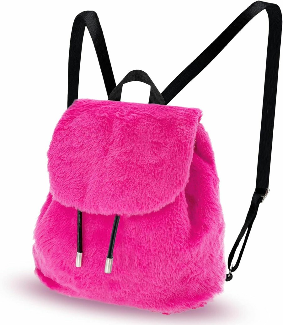 Backpack Handbags | Mewcho Mewcho Y2K Bag Plush Backpack Kawaii Drawstring Leopard Mini Backpack Furry Purse 11" For Women Girls Teens Kids 3 Years Up (Pink Leopard)