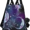 Backpack Handbags | ALAZA Alaza Sun Moon Stars Neon Starry Women Backpack Anti Theft Back Pack Shoulder Fashion Bag Purse