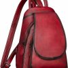 Backpack Handbags | IVTG Ivtg Genuine Leather Backpack For Women Vintage Handmade Casual Rucksack Satchel Retro Back Bag Purse Leather Knapsack