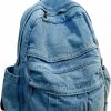 Backpack Handbags | MaxxCloud Maxxcloud Vintage Denim Laptop Backpack Casual Canvas Daypack Handbag Purse Lightweight Rucksack Shoulder Bag