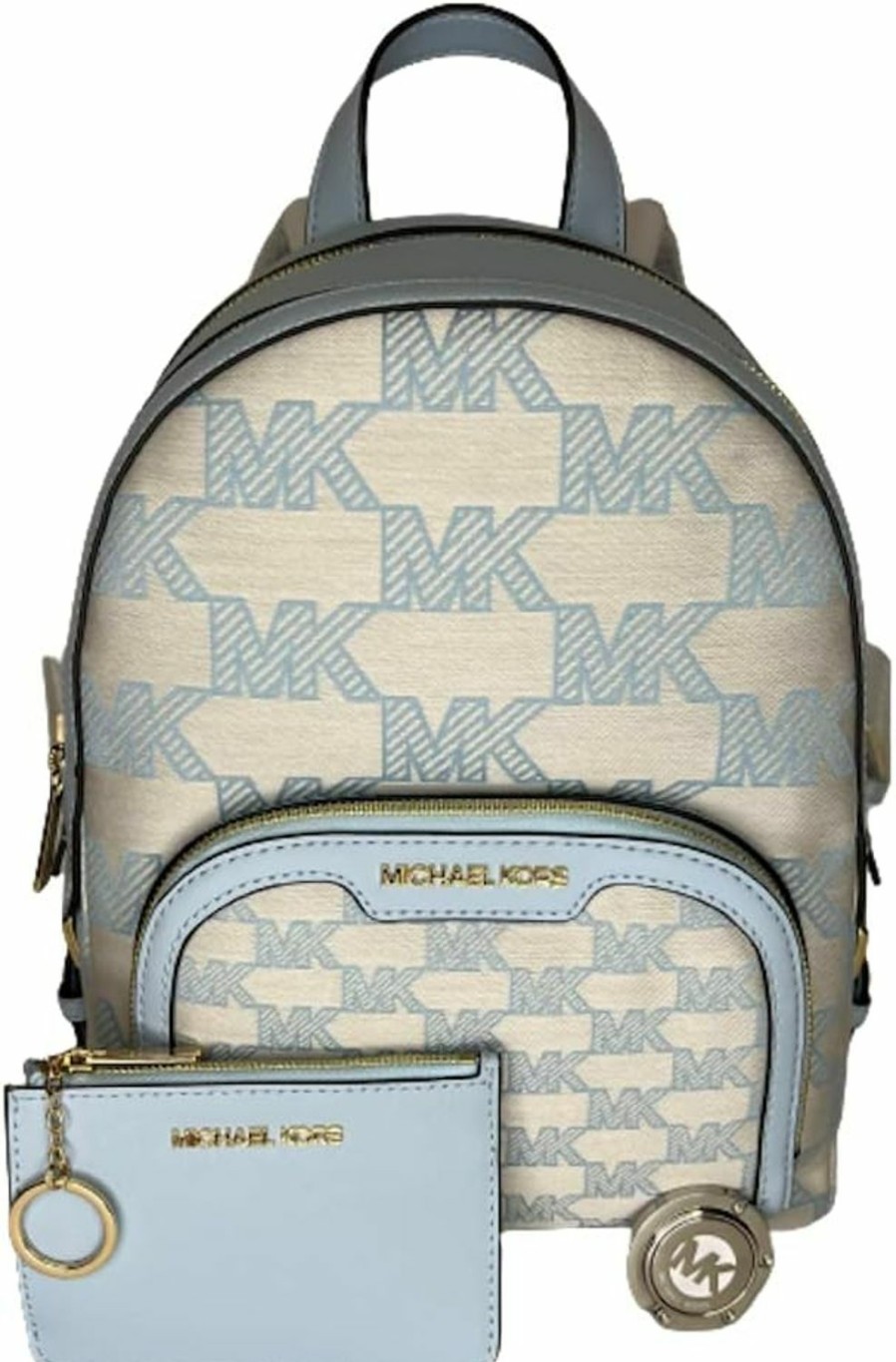 Backpack Handbags | Michael Kors Michael Kors Jaycee Md Backpack Bundled With Sm Tz Coinpouch Wallet Purse Hook (Vista Blue Signature Mk)