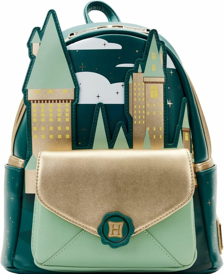 Backpack Handbags | Loungefly Loungefly Harry Potter Golden Hogwarts Castle Mini Backpack