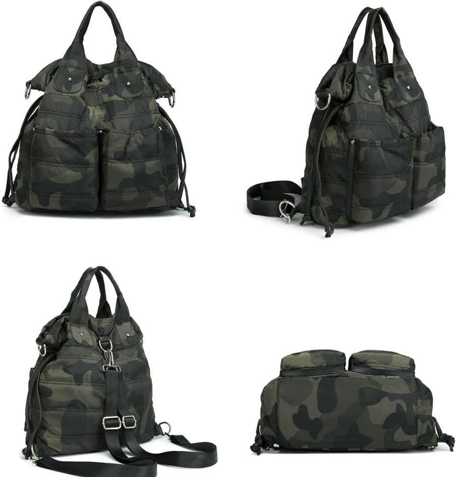 Backpack Handbags | VH&GRED Vh&Gred Casual Daypack Backpacks Handbag Single Shoulder/Diagonal Hanging Bag Double Shoulder Back Bag Camouflage Fabric Weekend Bag Suitable For Outdoor Travel, Commuting, Etc