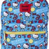 Backpack Handbags | Loungefly Loungefly Sanrio Hello Kitty 50Th Anniversary All Over Print Square Nylon Mini Backpack