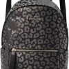 Backpack Handbags | Kate Spade New York Kate Spade New York Chelsea Medium The Little Better Nylon Backpack Black Multi Leopard