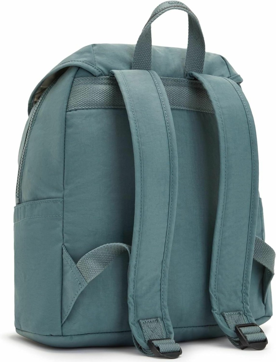 Backpack Handbags | Kipling Kipling Women'S Fiona Medium, Adjustable Straps, Flap Closure, Top Carry Handle, Backpack, Bluemist T, 13.25''L X 13.25''H X 6''D