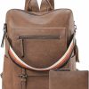 Backpack Handbags | Caitina Caitina Backpack Purse For Women Large Capacity Leather Travel Backpack Purse Designer Women Shoulder Bag With Wristlets