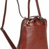 Backpack Handbags | Banuce Banuce Fashion Italian Vegetable Tanned Leather Convertible Backpack Purse For Women Small Shoulder Bag For 9.7 Inch Ipad Brown