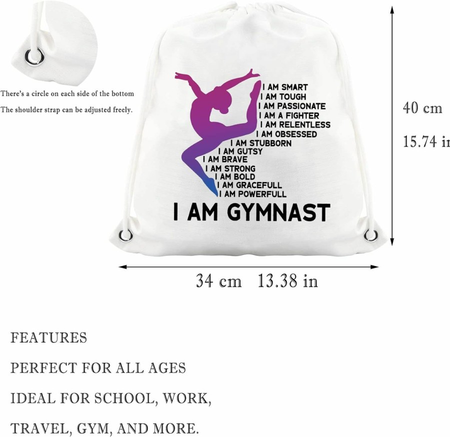 Backpack Handbags | WCGXKO Wcgxko Gymnast Gifts Gymnastics Backpack Gymnastics Drawstring Bag Gymnastics Travel Bag Sport Pack (Gymnast Backpack)