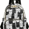 Backpack Handbags | Bolaz Small Backpack Purse For Women, Black White Cats Travel Bag Casual Daypack Shoulder Bag