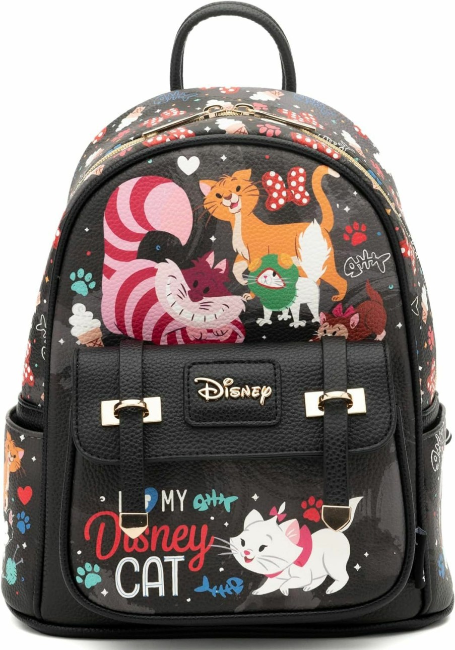 Backpack Handbags | Wondapop Wondapop - Disney Cats 11\" Vegan Leather Fashion Mini Backpack