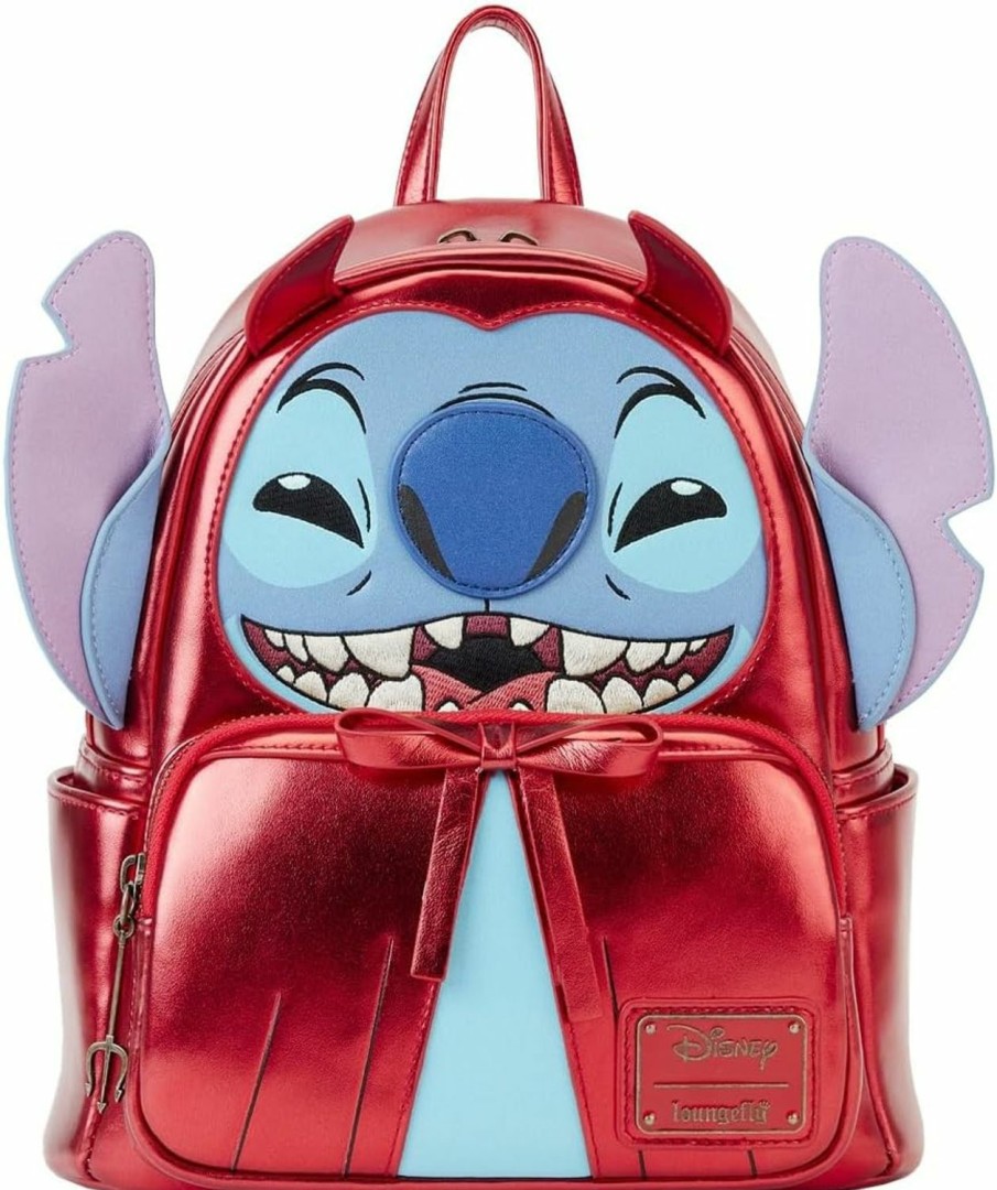 Backpack Handbags | Loungefly Loungefly Disney Stitch Devil Double Strap Mini Backpack