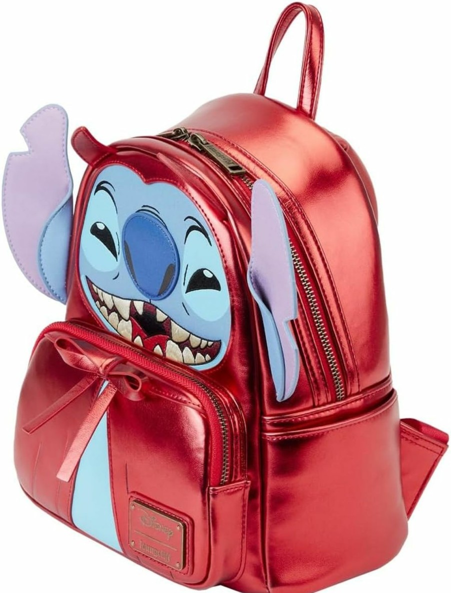 Backpack Handbags | Loungefly Loungefly Disney Stitch Devil Double Strap Mini Backpack