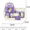 Backpack Handbags | AIDISEN Aidisen Kawaii Backpack 5Pcs Set 17In Aesthetic Sports Bag With Cute Backpack, Shoulder Bag, Pencil Box, Tote Bag, Small Bag (Purple Backpack) 1-2-3