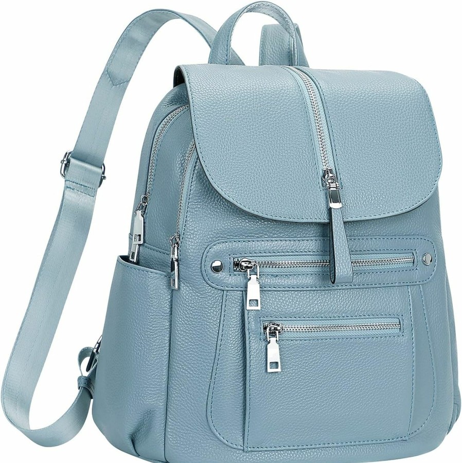 Backpack Handbags | ALTOSY Altosy Leather Backpack Purse For Women Fashion Casual Handbag With Multi Pockets And Flap