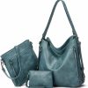 Backpack Handbags | AlwaySky Alwaysky Hobo Tote Shoulder Bag Purses 3Pcs For Women Pu Retro Backpack Handbag Satchel Clutch Wallet