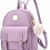 Backpack Handbags | BESYIGA Besyiga Fashion Leather Mini Backpack Purse With Buckle Cute Small Shoulder Bag For Women, Purple