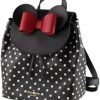 Backpack Handbags | Kate Spade New York Kate Spade New York X Disney Minnie Mouse Black Polka Dot Leather Backpack