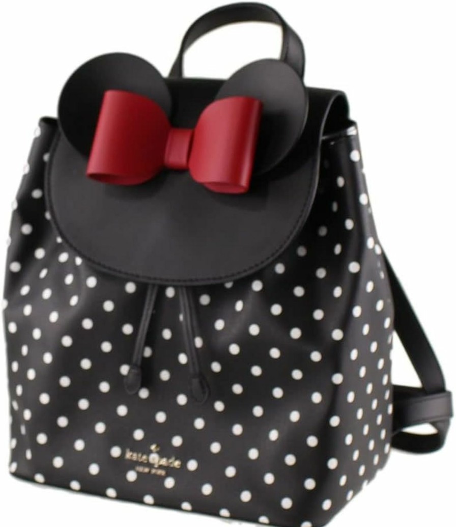 Backpack Handbags | Kate Spade New York Kate Spade New York X Disney Minnie Mouse Black Polka Dot Leather Backpack