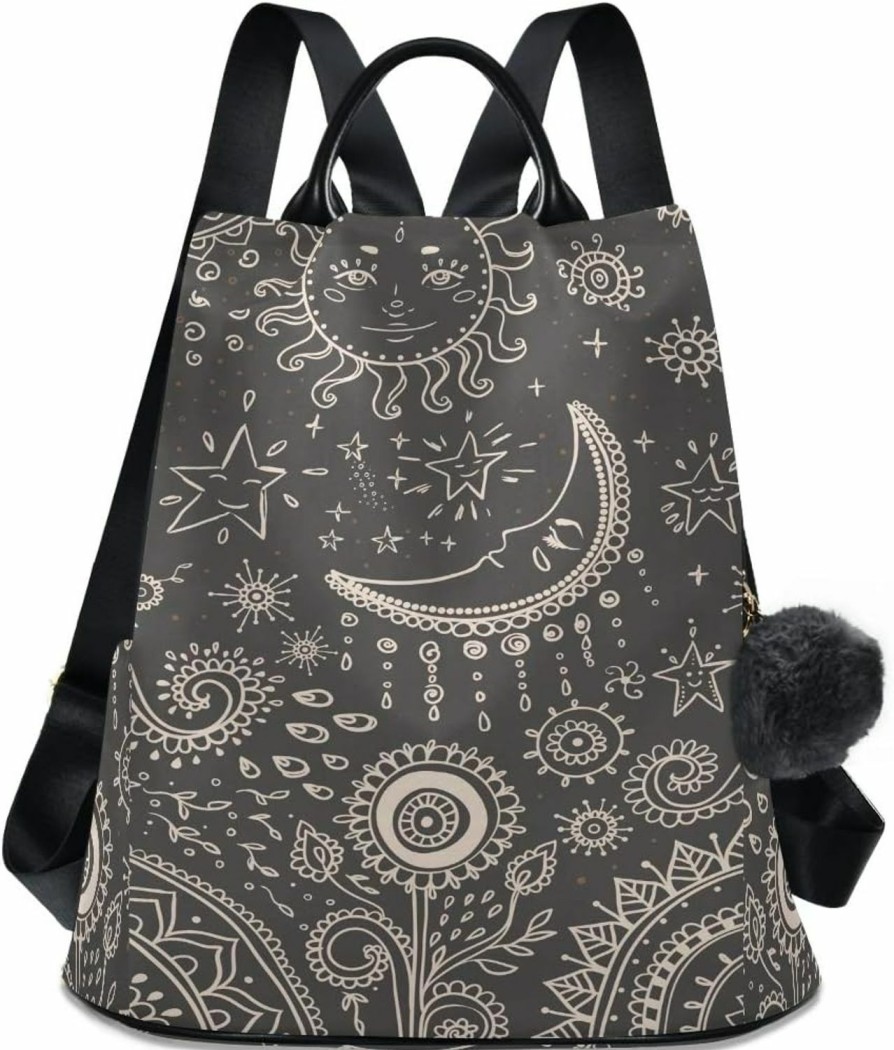 Backpack Handbags | ALAZA Alaza Mandala Sun The Moon Stars Backpack For Daily Shopping Travel