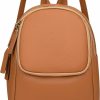 Backpack Handbags | Over Earth Over Earth Genuine Leather Backpack For Women Small Leather Backpack Purse Casual Fashion Backpack(O218E Brown)