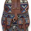 Backpack Handbags | Zeollashop Zeollashop Hippie Canvas Women Backpack Purse- Boho Style Ethnic Drawstring Causal Double Shoulder Vintage Travel Daypack (Rhombus)