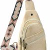 Backpack Handbags | Huwzder Huwzder Sling Bag For Women Pu Leather Sling Bag Small Crossbody Sling Backpack Multipurpose Chest Bag For Women Cycling (C-Beige)