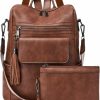 Backpack Handbags | CASEEK Caseek Womens Backpack Purse Leather: Fashion Convertible Ladies Shoulder Bag Travel Women Backpack Purse With Wristlet