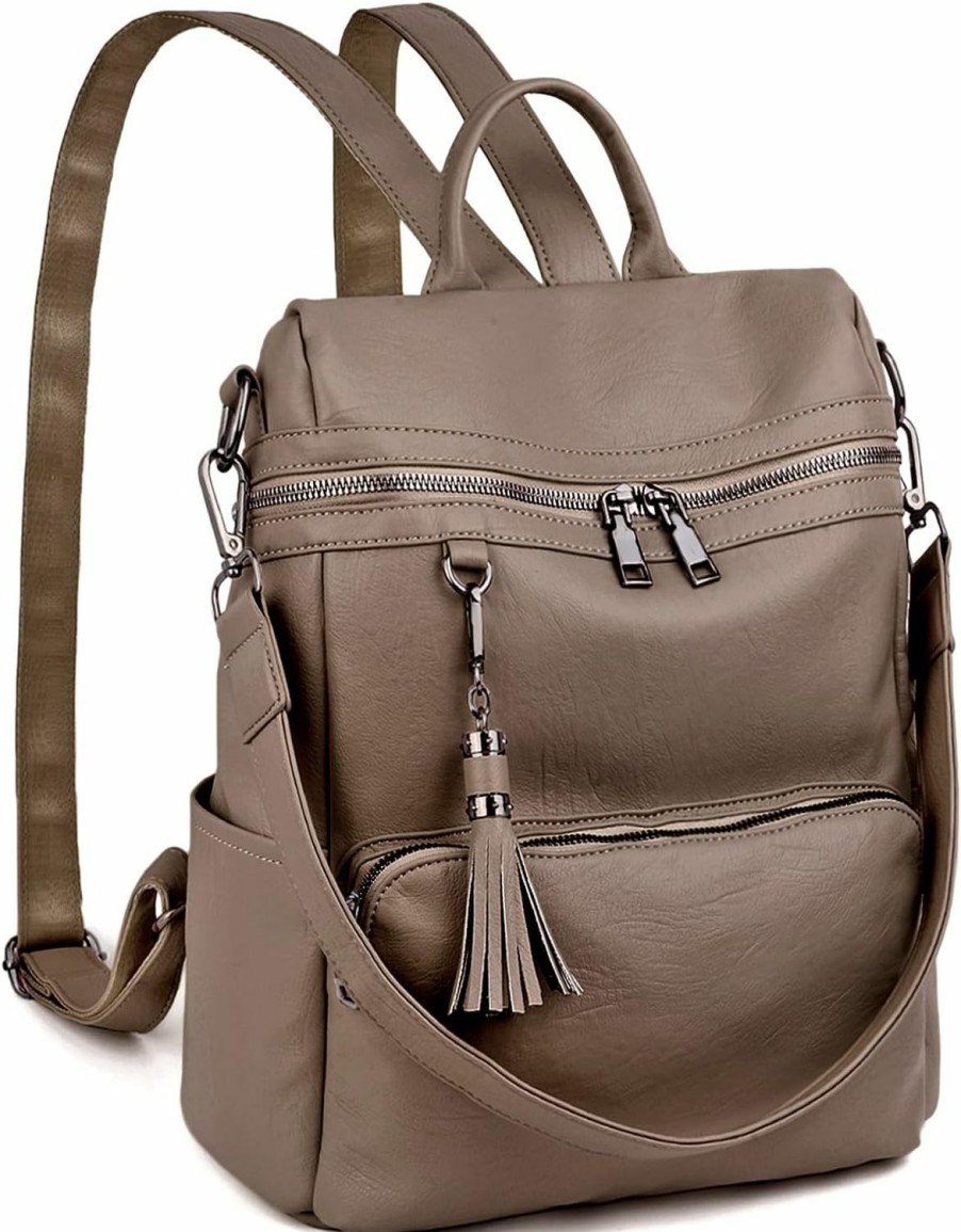 Backpack Handbags | UTO Uto Backpack Purse For Women Leather Vegan Ladies Fashion Convertible Travel Shoulder Bag With Tassel