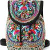 Backpack Handbags | Jursccu 2 Pack Embroidered Backpack Purse For Women & Small Wristlet Purse For Cellphone Coin Cash