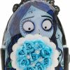 Backpack Handbags | Loungefly Loungefly Corpse Bride Emily Blue Flower Bouquet Cosplay Mini Backpack Bag Purse