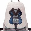 Backpack Handbags | POPUCT Popuct Small Cotton Backpack Fashion Hand Knitting Mini Bag For Women(Owl/Larger)