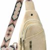 Backpack Handbags | Huwzder Huwzder Sling Bag For Women Pu Leather Sling Bag Small Crossbody Sling Backpack Multipurpose Chest Bag For Women Cycling (B-Beige)